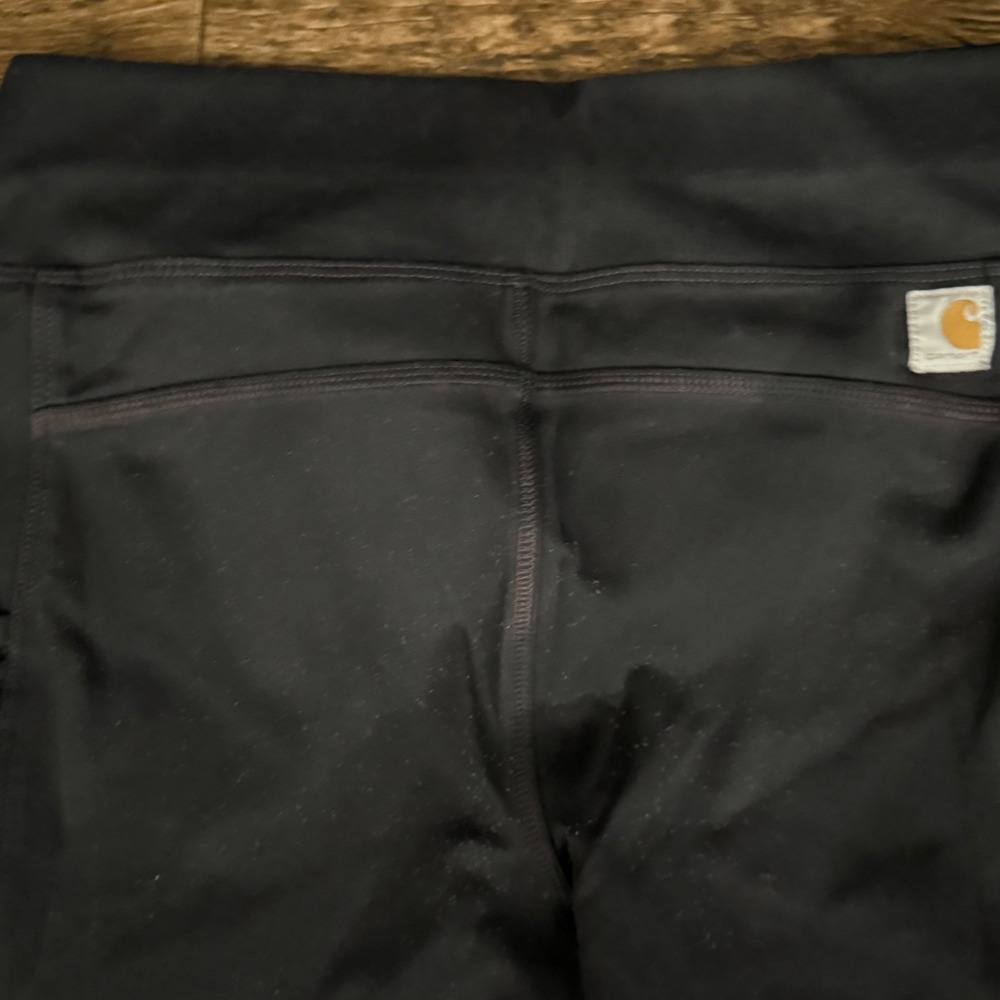 Carhartt Black Leggings with Cargo Pockets and Zipper Pocket - Size Small - Picture 6 of 13